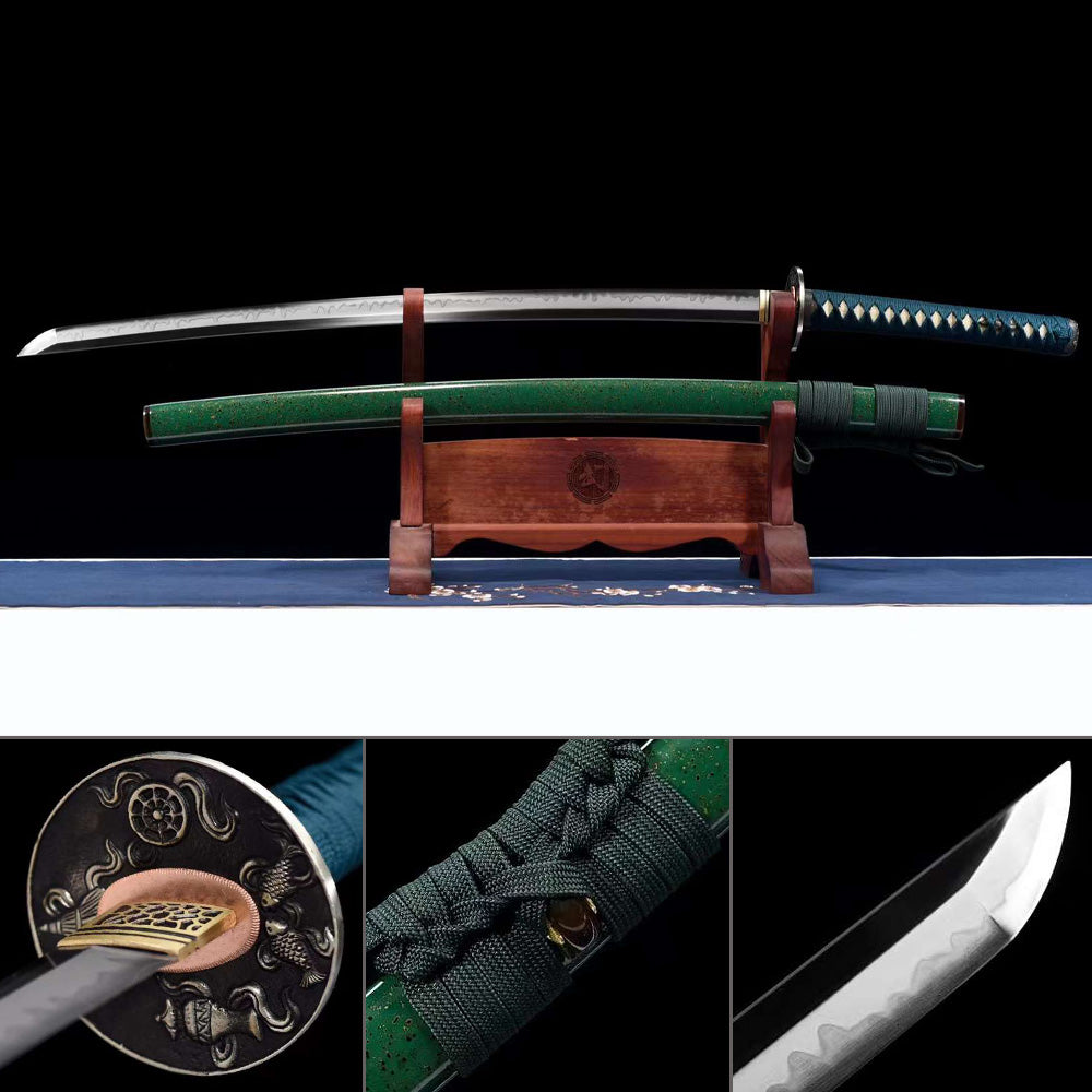 緑の光 Katana T10 Steel Hamon