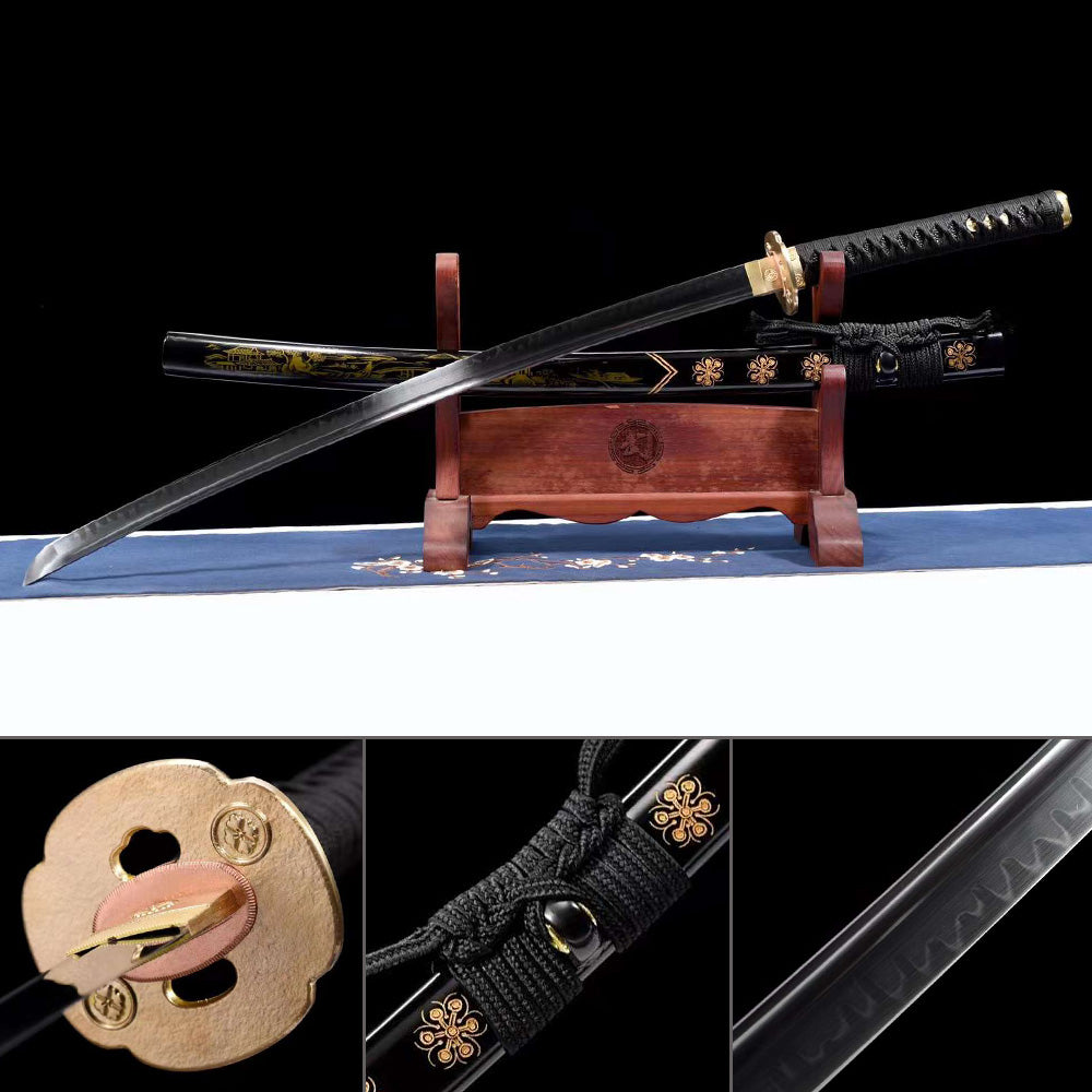琼楼 Katana T10 Steel Hamon