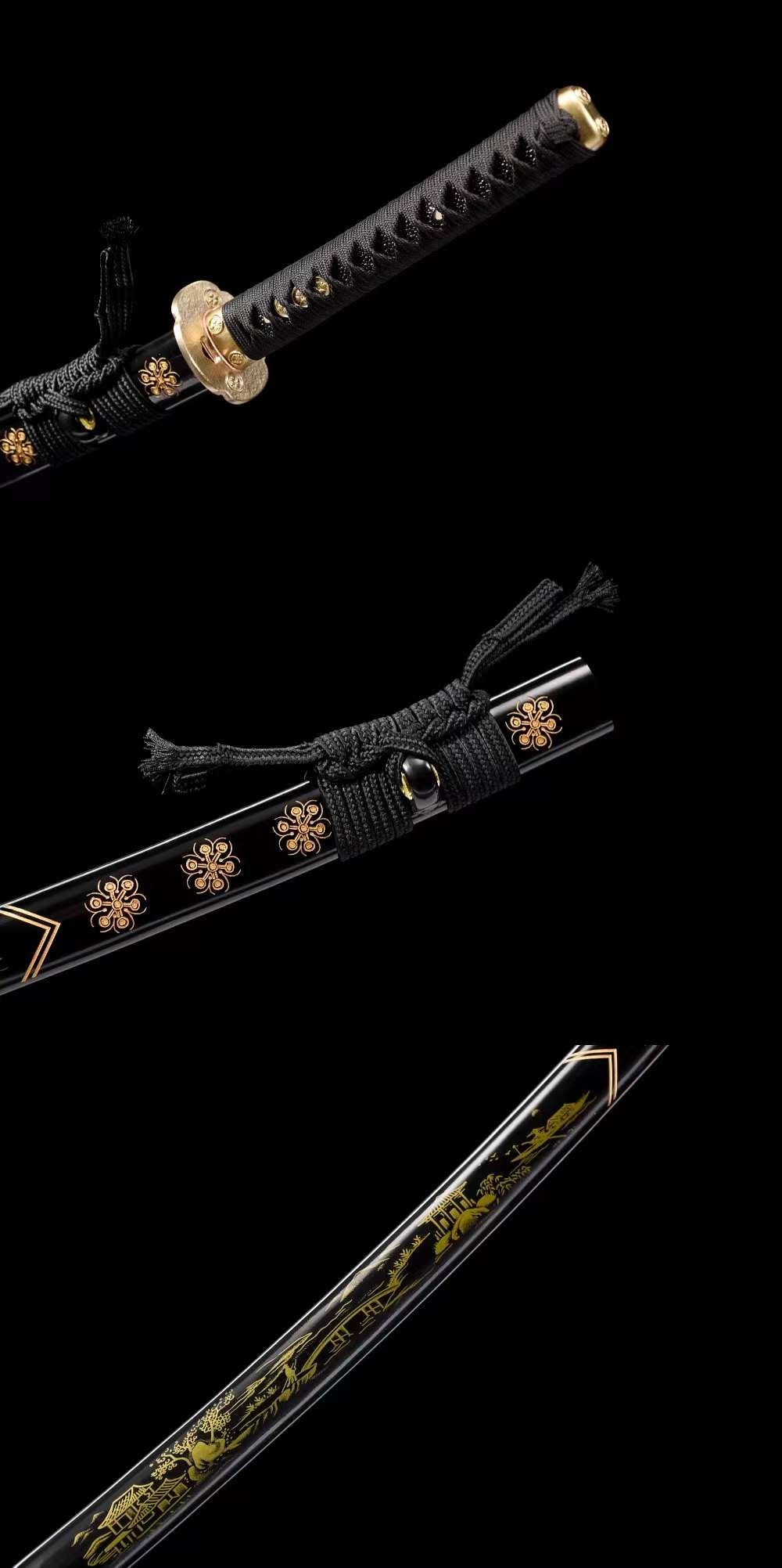 琼楼 Katana T10 Steel Hamon