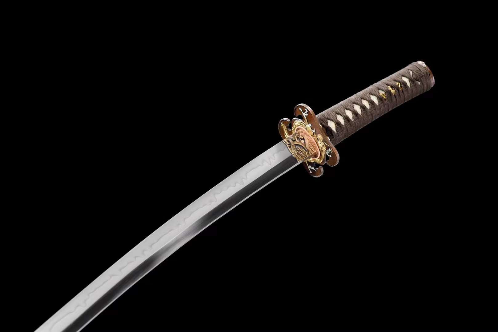 雪を踏む放浪の竜 Wakizashi Sword T10 Steel Hamon Mirror grinding