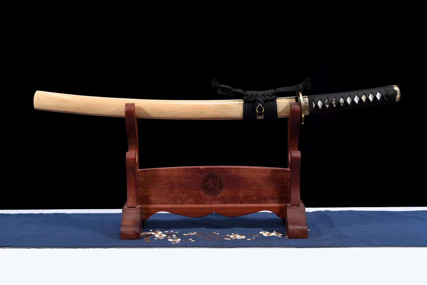 天麟 Wakizashi Sword T10 Steel Hamon Sharpened