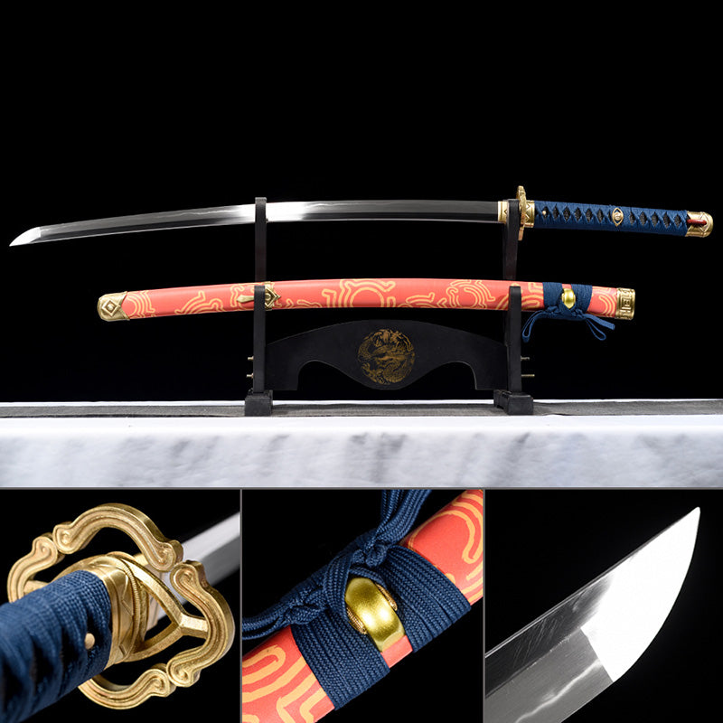 ZELDA Sword Handmade Japanese Samurai Sword T10 steel Hamon Sharpened