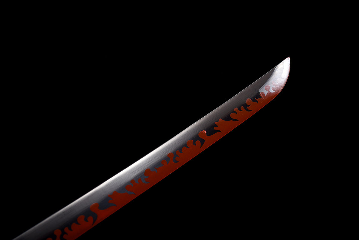 Une pièce Roronoa Zoro fait à la main japon katana samouraï épées pleine Tang 1045 lame noire en acier au carbone