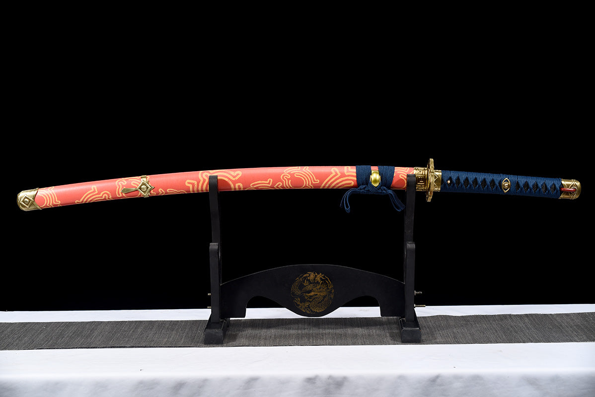 ZELDA Sword Handmade Japanese Samurai Sword T10 steel Hamon Sharpened
