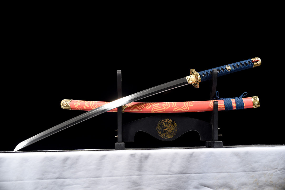 ZELDA Sword Handmade Japanese Samurai Sword T10 steel Hamon Sharpened