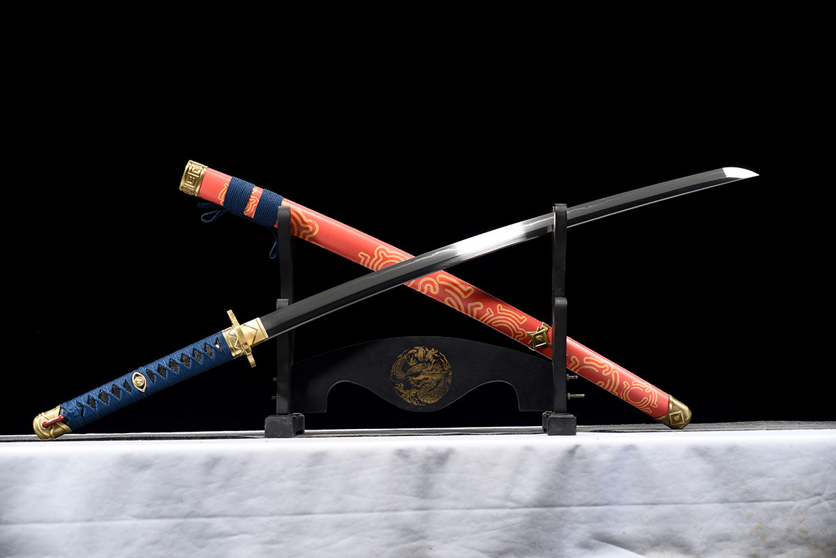 ZELDA Sword Handmade Japanese Samurai Sword T10 steel Hamon Sharpened