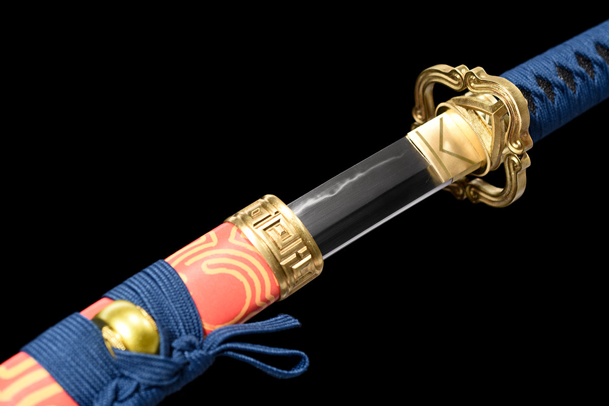 ZELDA Sword Handmade Japanese Samurai Sword T10 steel Hamon Sharpened