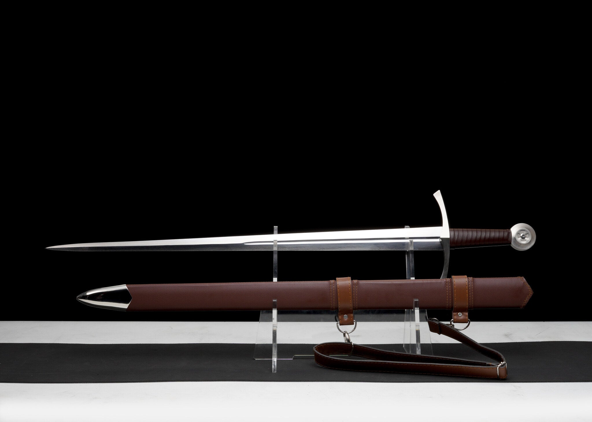 Iron Crown Longsword – 60Si2CrA Spring Steel – 40.2 in – medieval sword