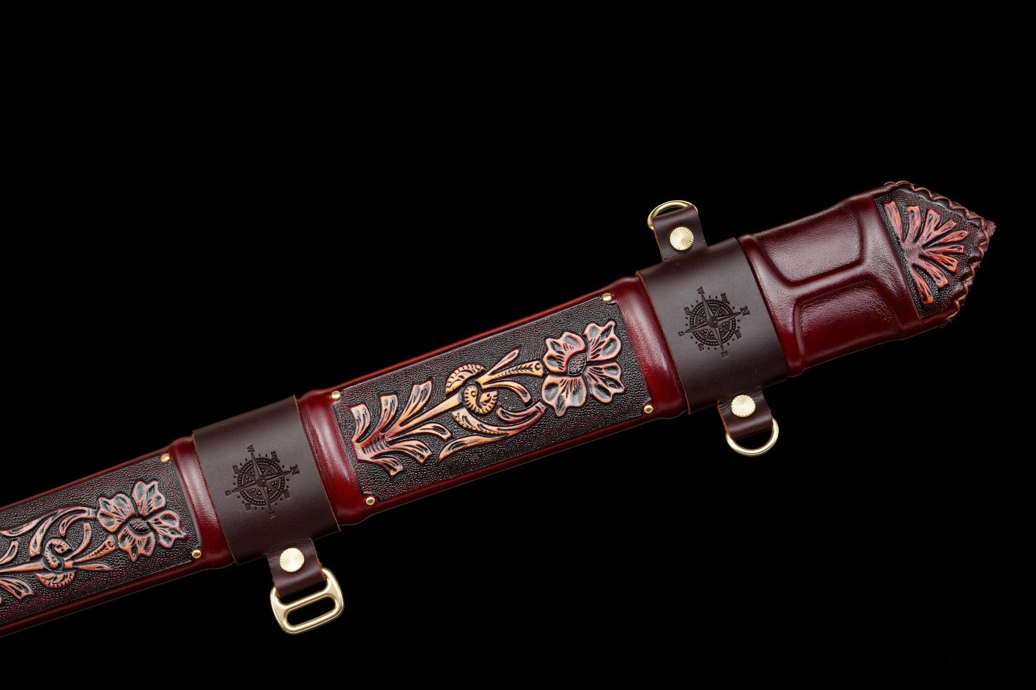 Crimson Lion Longsword – Damascus Steel – 49.6 in – detail 6
