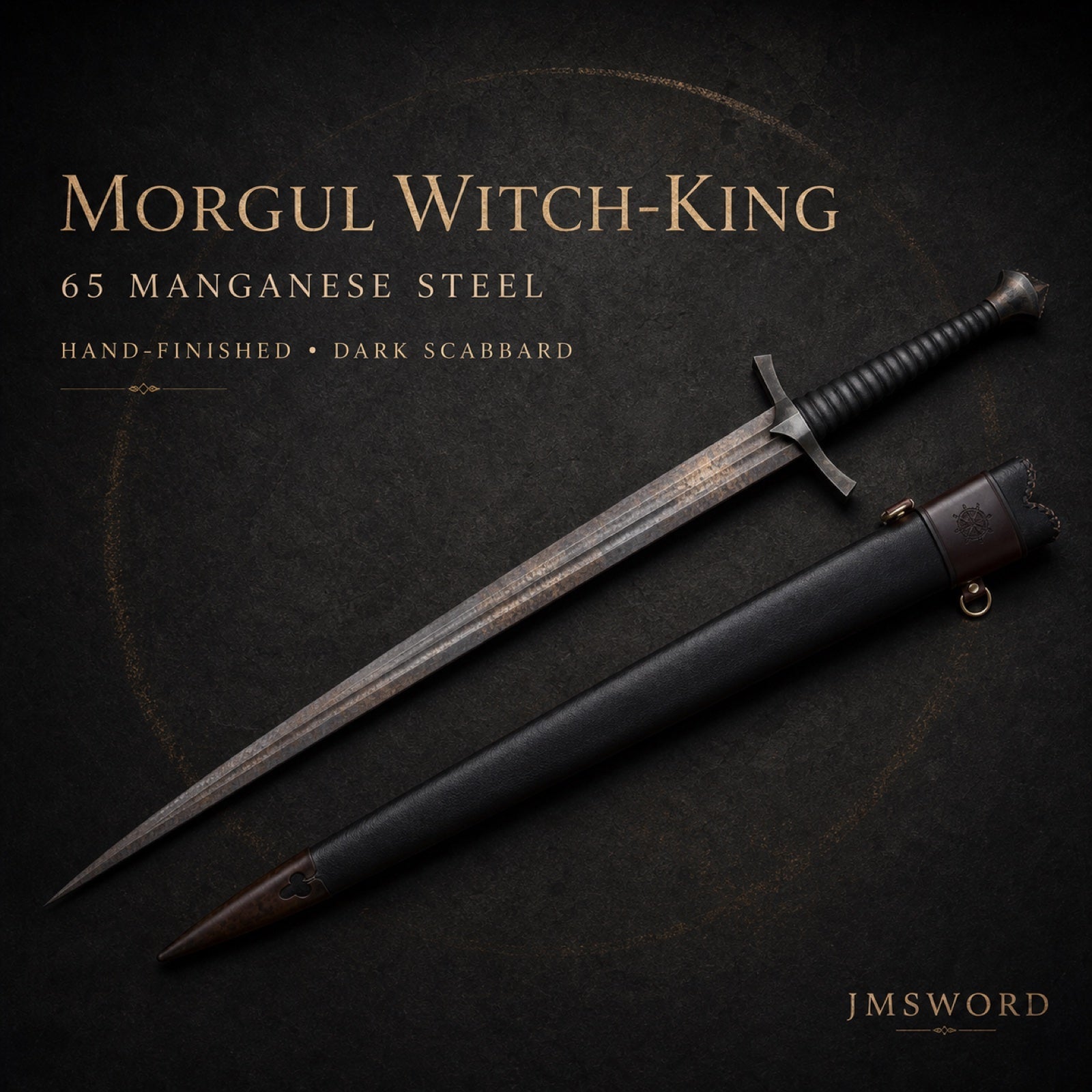 Morgul Witch-King dark medieval sword with scabbard
