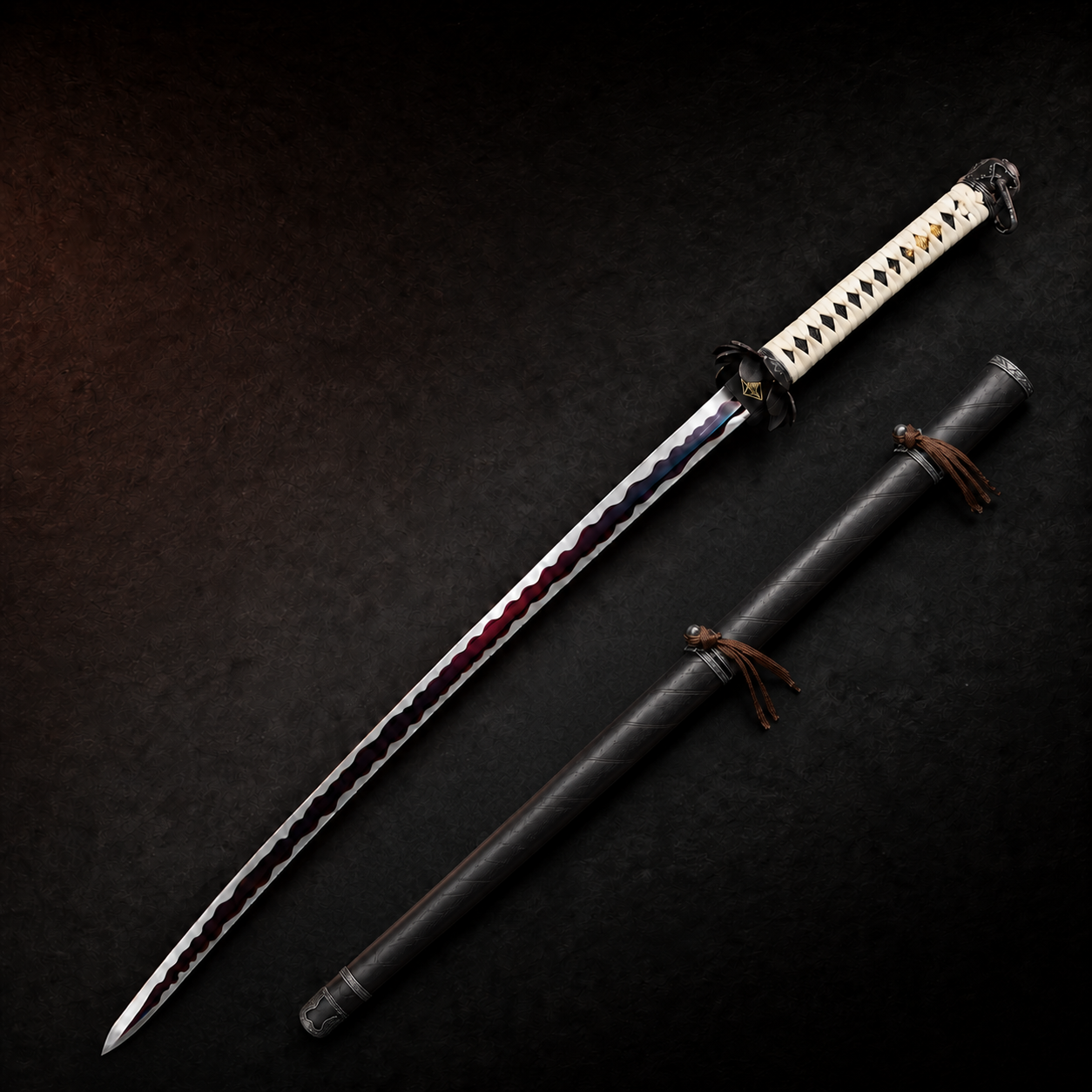 SEKIRO Undead Cut katana with full-length matching curved scabbard