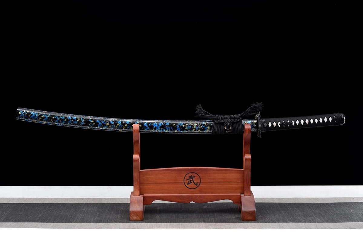 Épées japonaises faites à la main, pratique du samouraï Katana, épée en bois, fourreau blanc