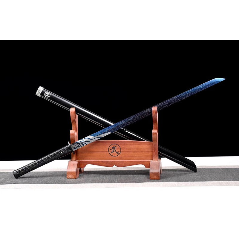 Épées de samouraï Katana faites à la main, véritable épée d'anime pleine soie aiguisée sept assassins