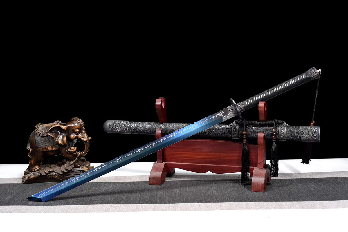 Épées chinoises faites à la main épées de la dynastie Tang épée réelle de haute qualité en acier à haute teneur en manganèse pleine Tang