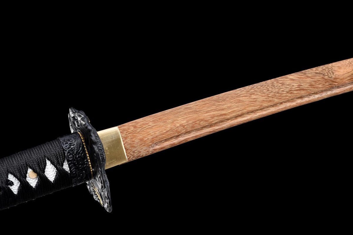 Épées japonaises faites à la main, pratique du samouraï Katana, épée en bois, fourreau blanc