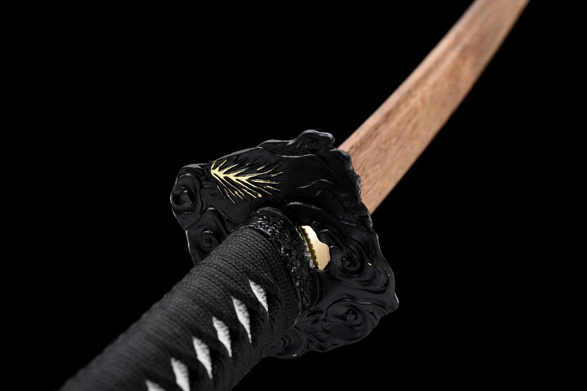 Épées japonaises faites à la main, pratique du samouraï Katana, épée en bois, fourreau blanc
