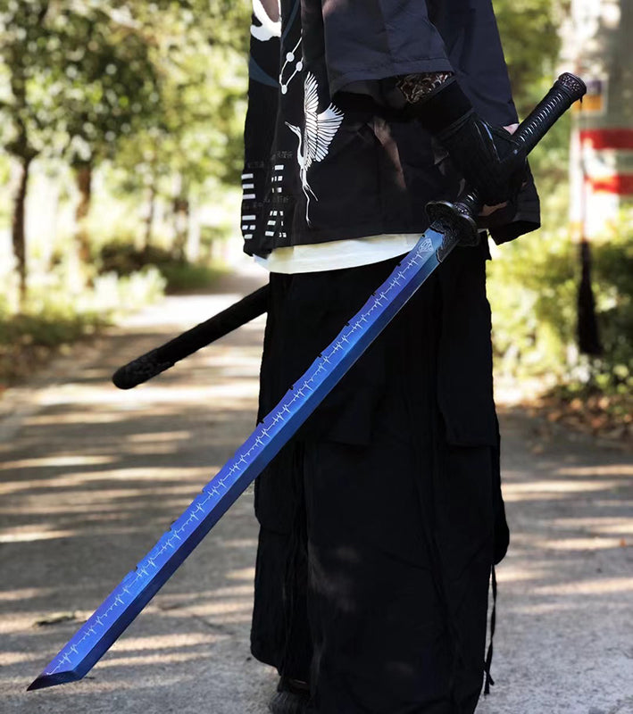 Épées chinoises faites à la main épées de la dynastie Tang épée réelle de haute qualité en acier à haute teneur en manganèse pleine Tang