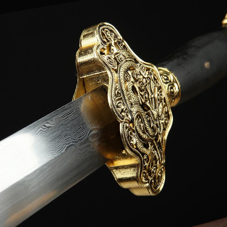 Handmade Pattern Carbon Steel China Dragon Style Chinese Swords