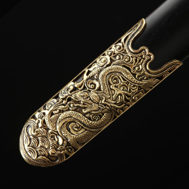 Handmade Pattern Carbon Steel China Dragon Style Chinese Swords