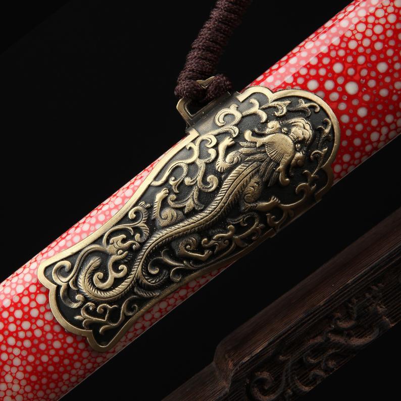 Épées Du Roi Qianlong De La Dynastie Qing Chinoise En Acier Au Carbone Faites à La Main