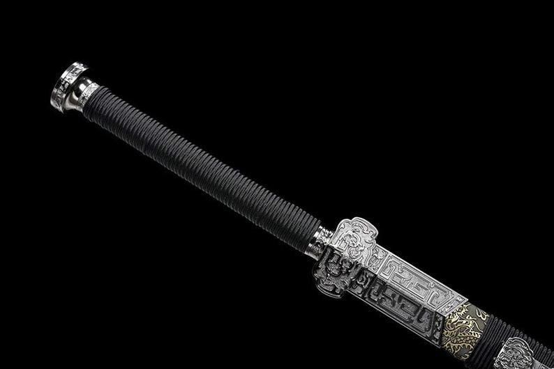 Handmade Real Sword Han Dynasty Chinese Swords High Manganese Steel Purple Blade