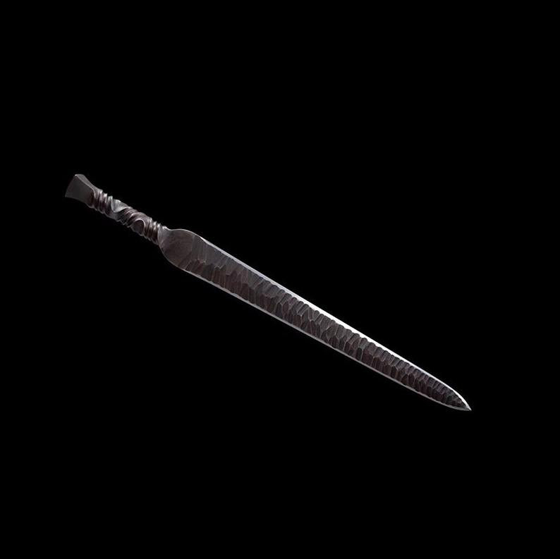 Handmade Real Sword Han Dynasty Chinese Ancient Swords Damascus Steel Cowhide Scabbard