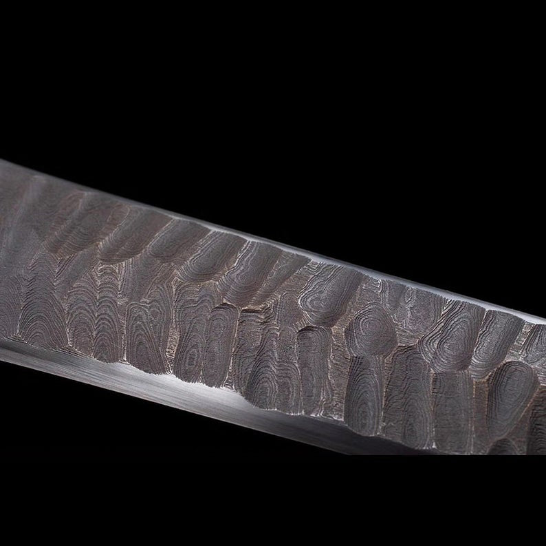 Handmade Real Sword Han Dynasty Chinese Ancient Swords Damascus Steel Cowhide Scabbard