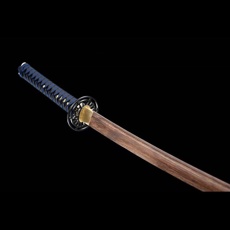 Épées de samouraï Katana japonaises faites à la main, épée en bois, fourreau noir de haute qualité