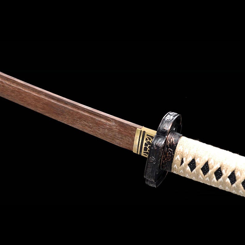 Handmade Japanese Katana Practice Samurai Swords Wooden Tachi Sword