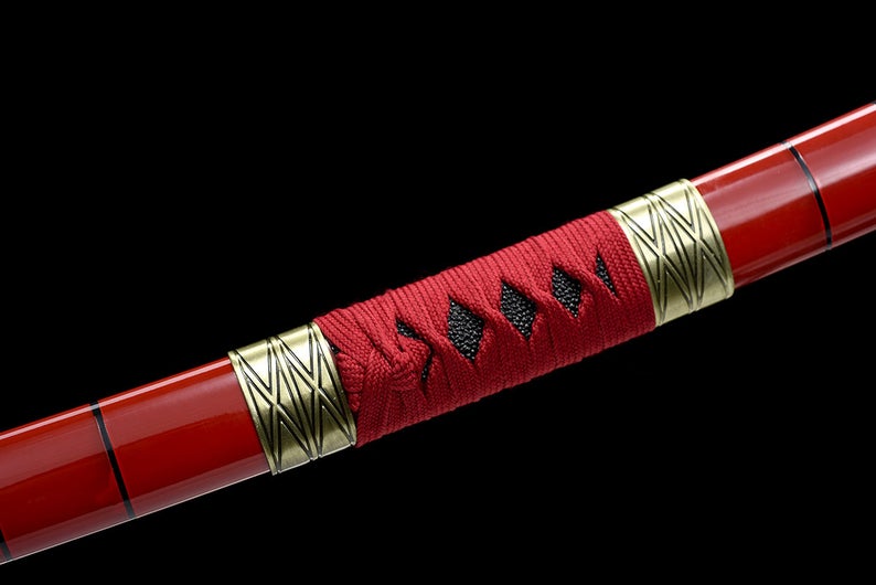 One Piece Roronoa Zoro Handgefertigte japanische Katana-Samurai-Schwerter Hochwertiges Schwert Full Tang 1045 Kohlenstoffstahl
