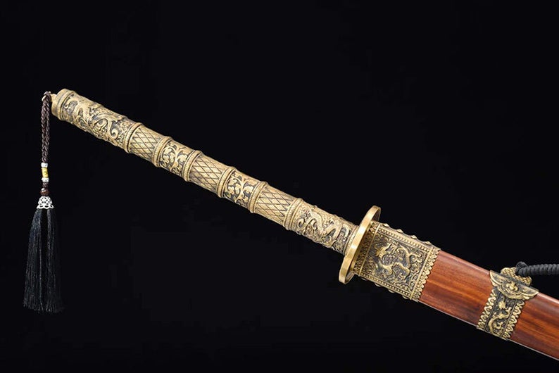 Handmade Chinese Swords Qing Dynasty Swords High Quality Sword Damascus Steel Dao Full Tang