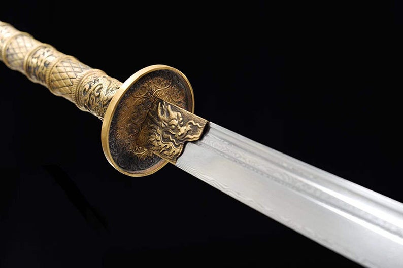 Handmade Chinese Swords Qing Dynasty Swords High Quality Sword Damascus Steel Dao Full Tang
