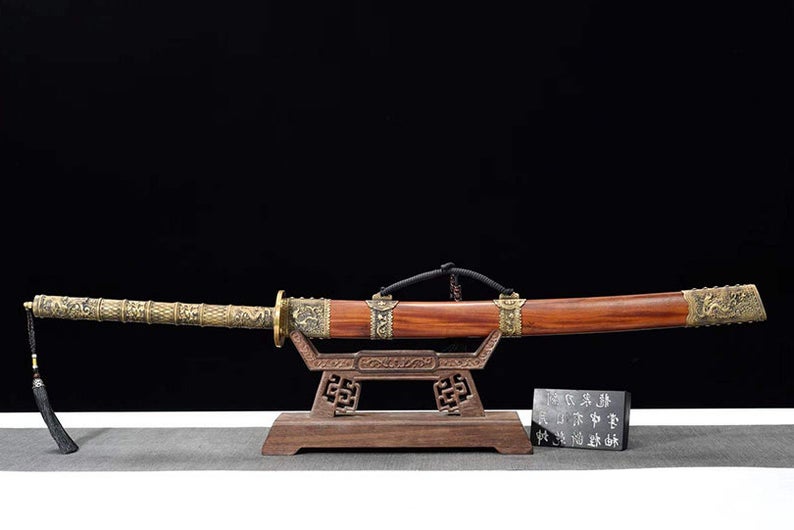 Handmade Chinese Swords Qing Dynasty Swords High Quality Sword Damascus Steel Dao Full Tang