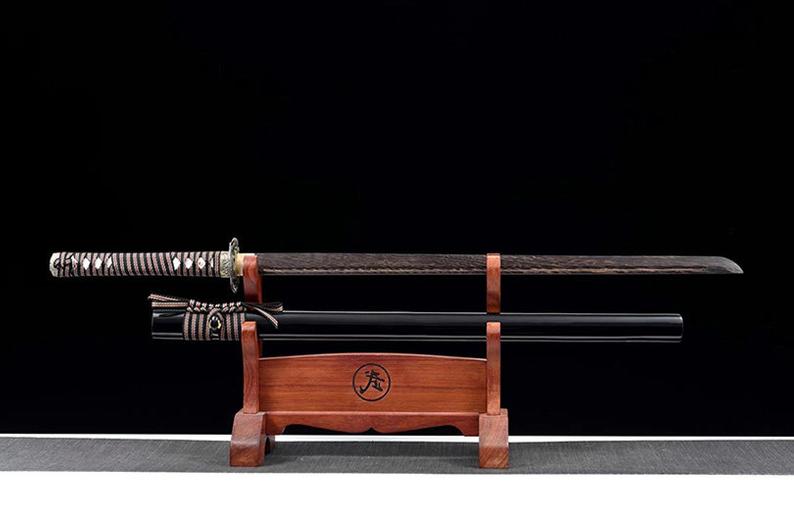 Épées de samouraï katana en bois japonais faites à la main épée d'entraînement de lame en palissandre Ninjato de haute qualité