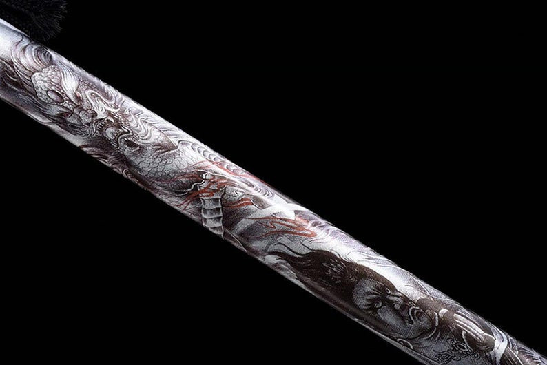 Épées de samouraï katana en bois japonais faites à la main, lame d'entraînement en bois de rose Ninjato de haute qualité, fourreau blanc