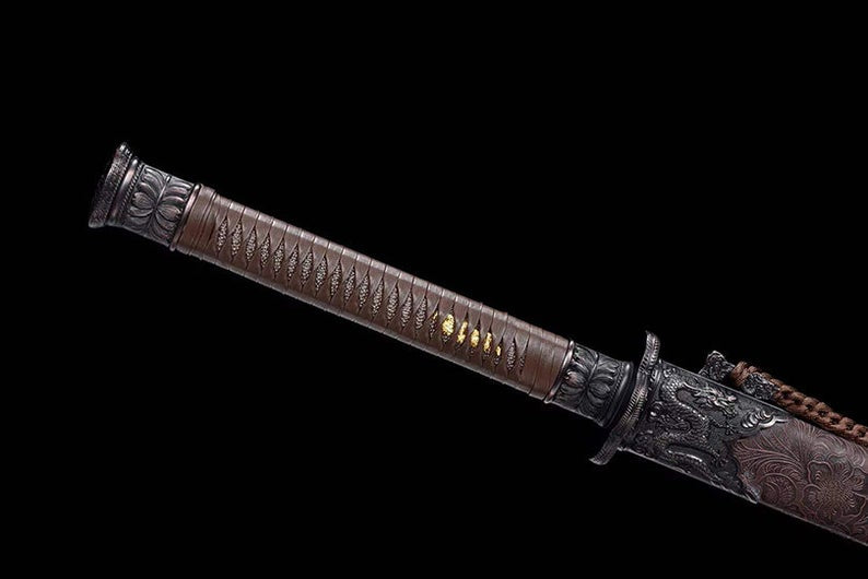 Épées chinoises faites à la main de la dynastie Tang, véritable épée de haute qualité en acier à haute teneur en manganèse Dao Full Tang