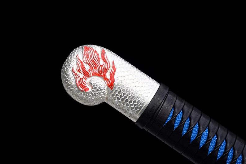 Handmade Chinese Swords Tang Dynasty Swords High Quality Real Sword High manganese steel Dao Full Tang Blue Blade