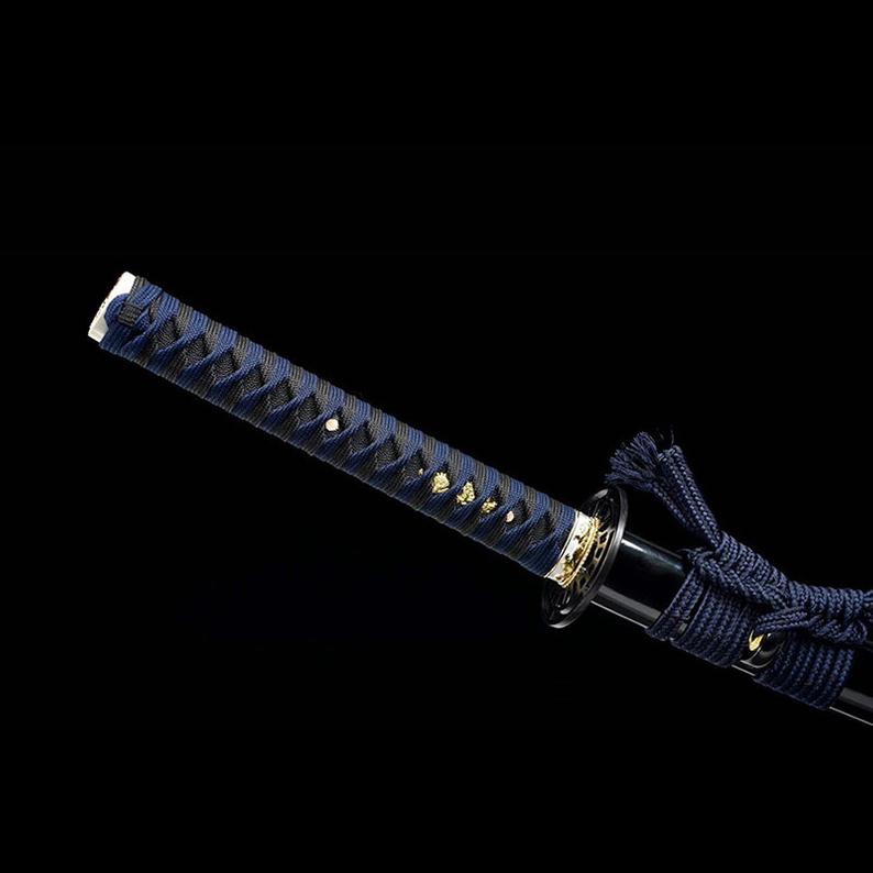 Épées de samouraï Katana japonaises faites à la main, épée en bois, fourreau noir de haute qualité