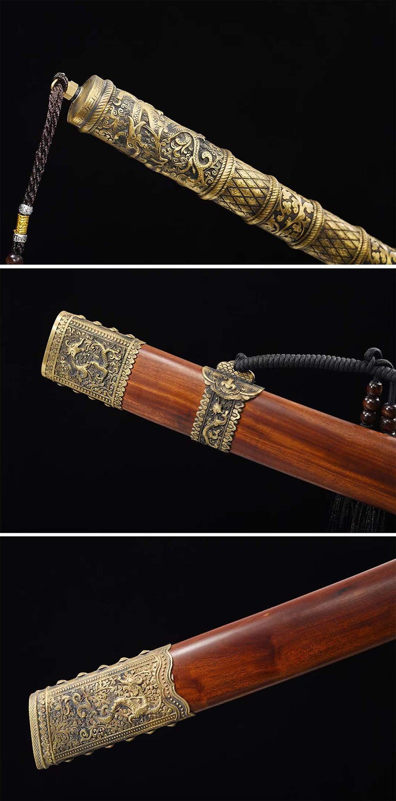 Handmade Chinese Swords Qing Dynasty Swords High Quality Sword Damascus Steel Dao Full Tang