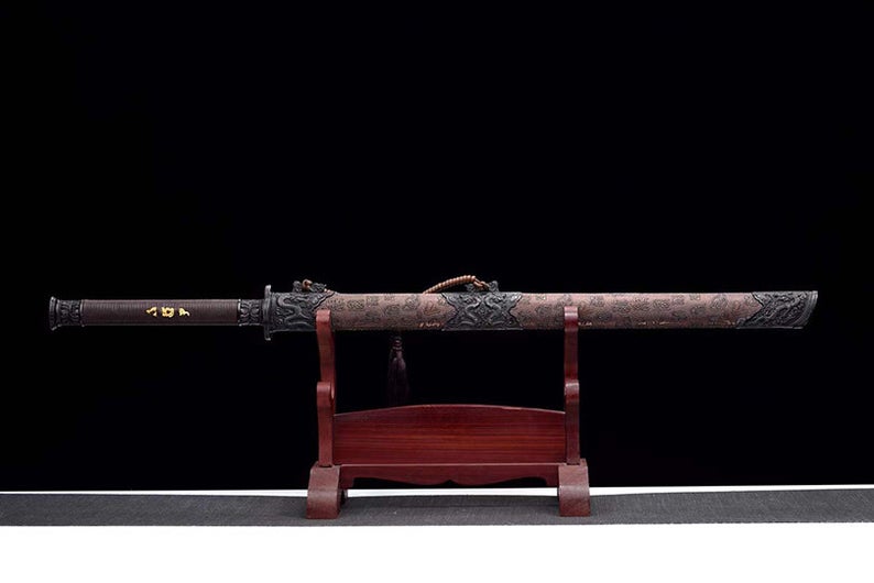Handmade Chinese Swords Tang Dynasty Swords High Quality Real Sword High manganese steel Dao Full Tang Dragon