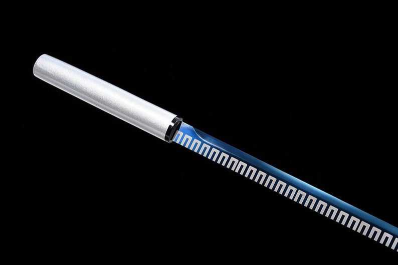 Handmade Japanese Ninjato Ninja katana Samurai Swords High Quality Stick Sword Full Tang Blue Blade White scabbard