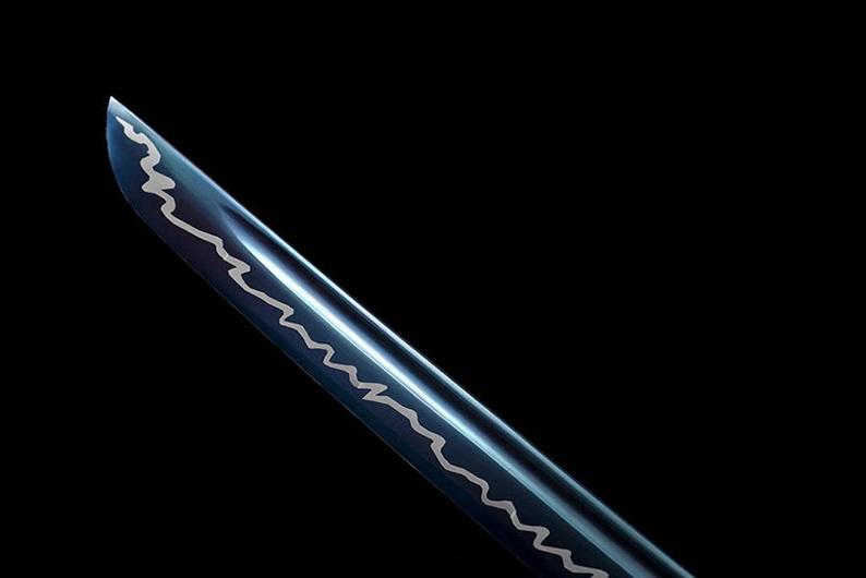 Handmade Japanese katana Samurai Swords High Quality Sword High-Manganese Steel Full Tang Blue Blade