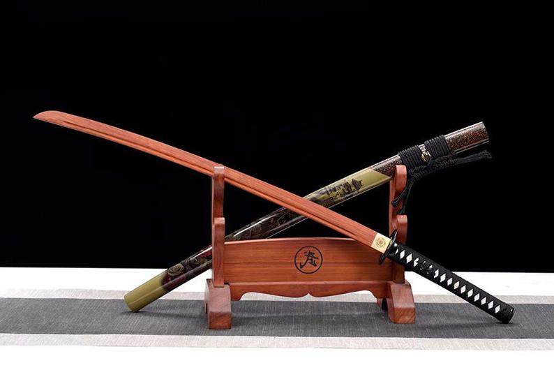 Handmade Japanese Wooden katana Samurai Swords High Quality Redwood Blade Training Sword