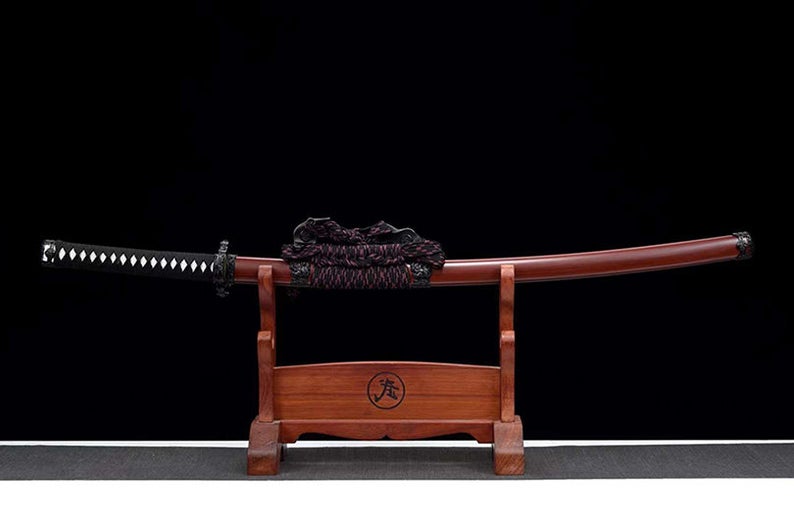 Épées de samouraï katana en bois japonais faites à la main Tachi épée d'entraînement de lame en palissandre de haute qualité