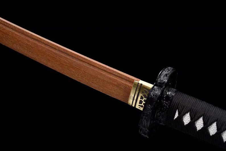 Épées de samouraï katana en bois japonais faites à la main Tachi épée d'entraînement de lame en palissandre de haute qualité