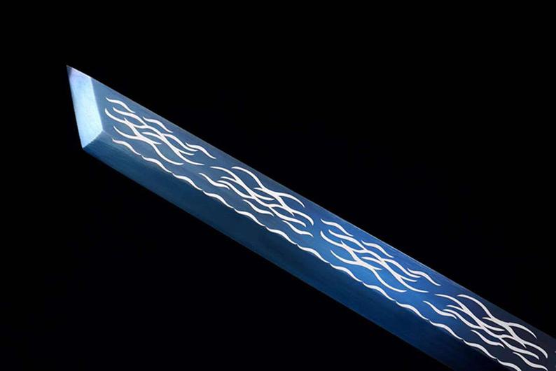 Handmade Chinese Swords Tang Dynasty Swords High Quality Real Sword High manganese steel Dao Full Tang Blue Blade