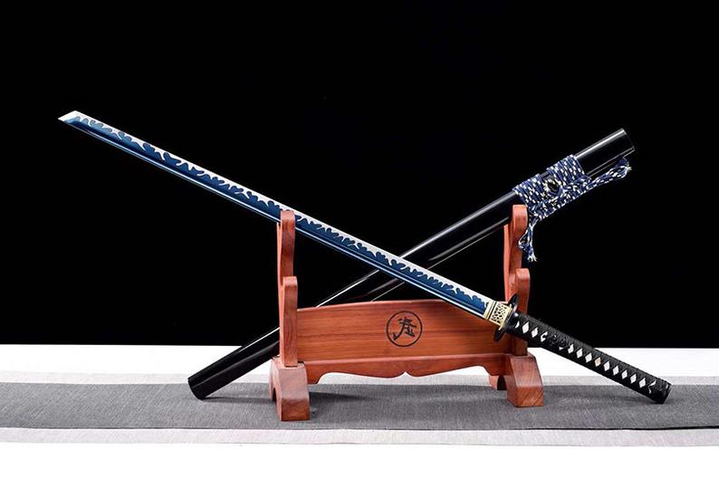 Handmade Japanese Ninjato Ninja katana Samurai Swords High Quality Sword Full Tang Blue Blade