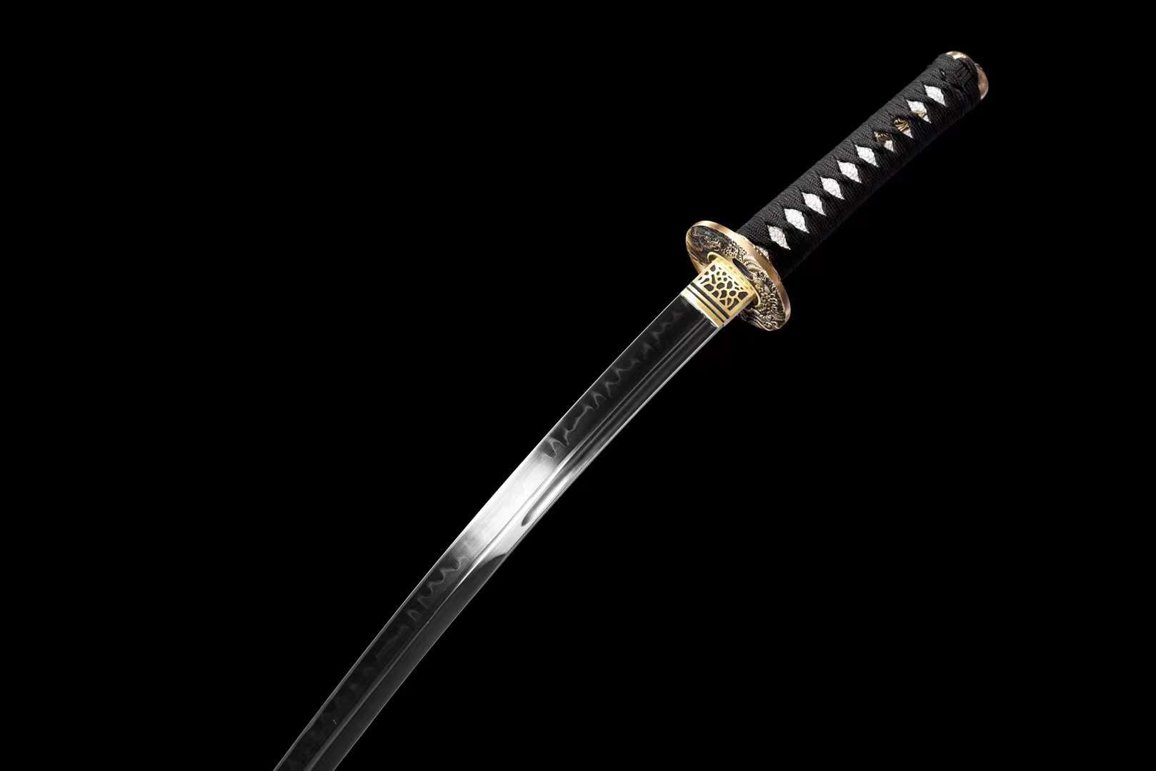 天麟 Wakizashi Sword T10 Steel Hamon Sharpened