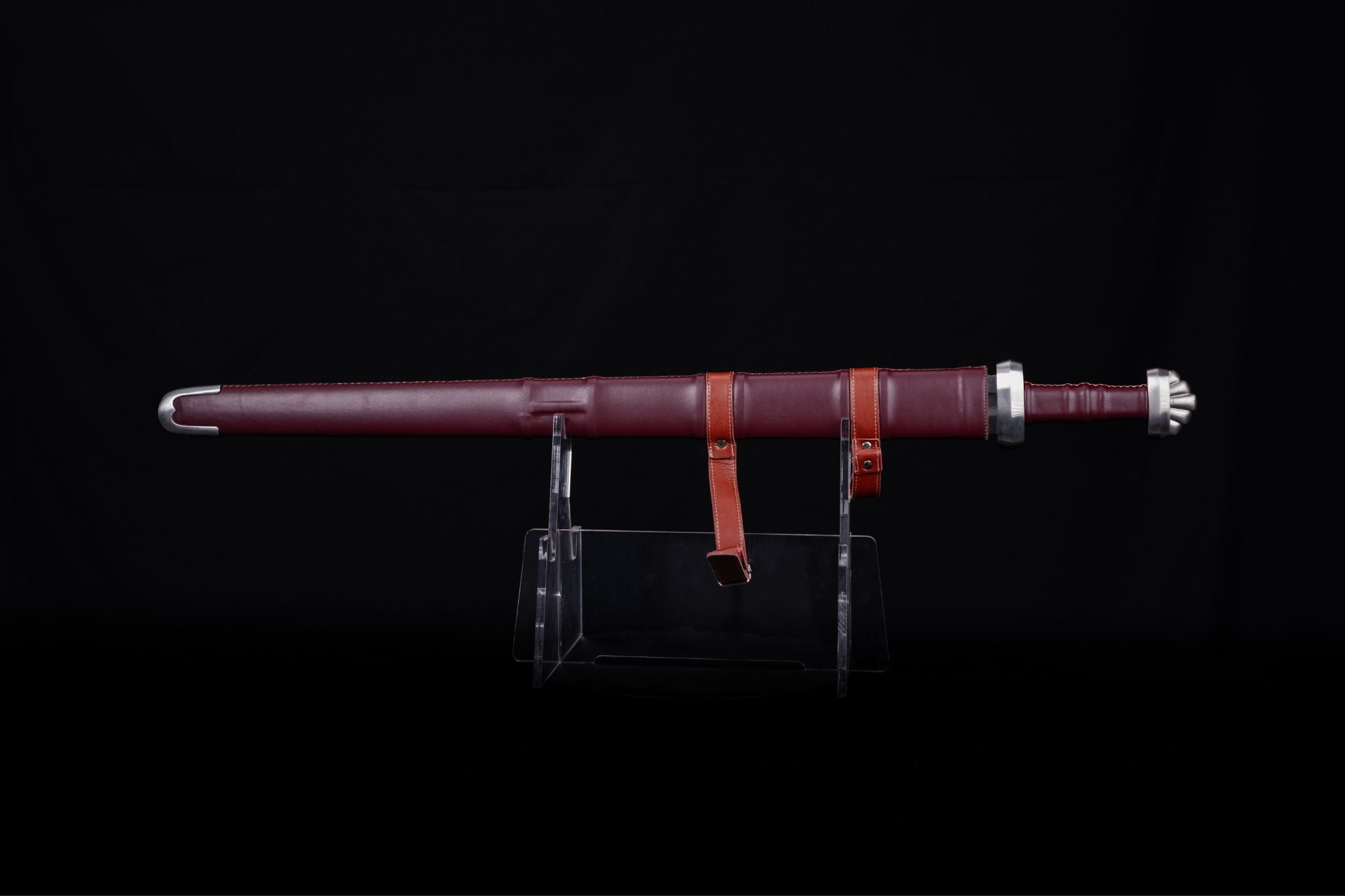 Crimson Valor Spring Steel Viking Sword – detail 3
