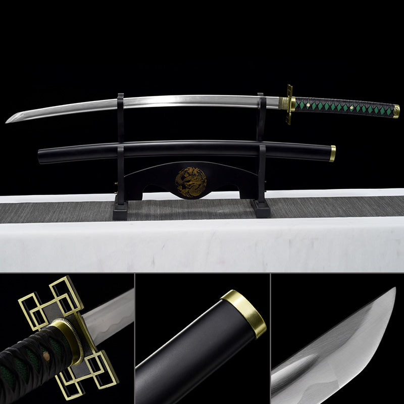 Tokitou Muichirou Épées Katana Samurai faites à la main Demon Slayer Real Anime Sword Full Tang Aiguisée 时透无一郎